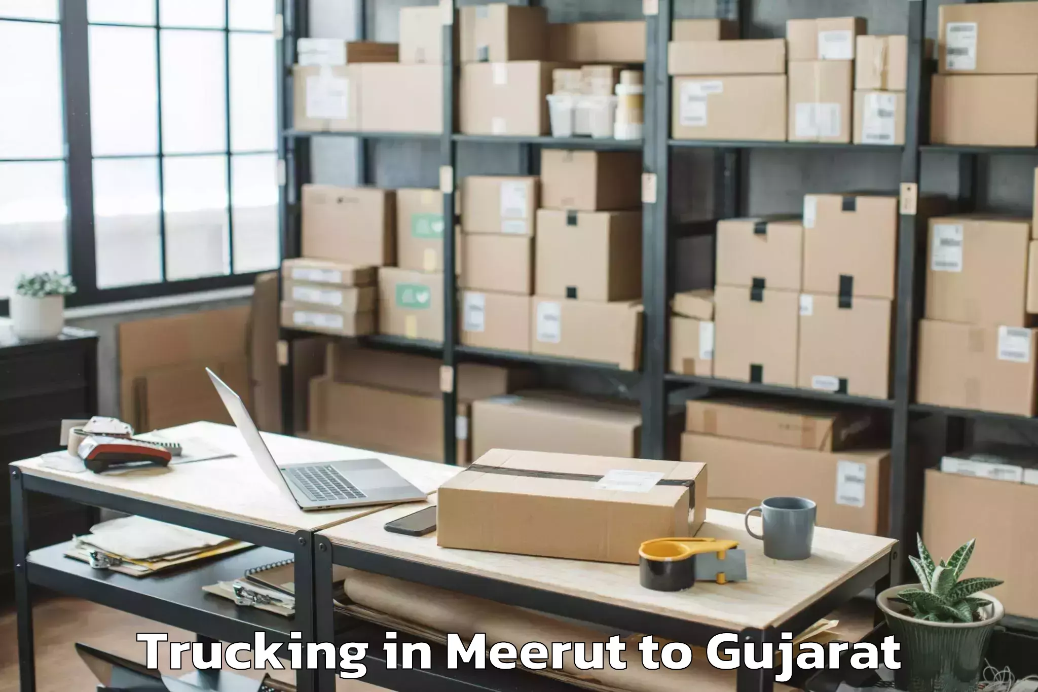 Affordable Meerut to Palitana Trucking